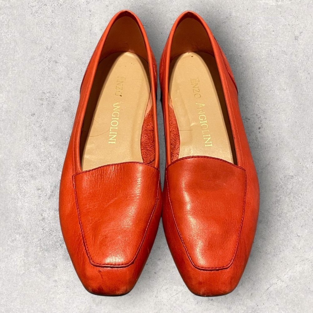 Vintage 90's Enzo Angiolini Liberty Soft Leather Oxford Slip on Loafer Size 8N
